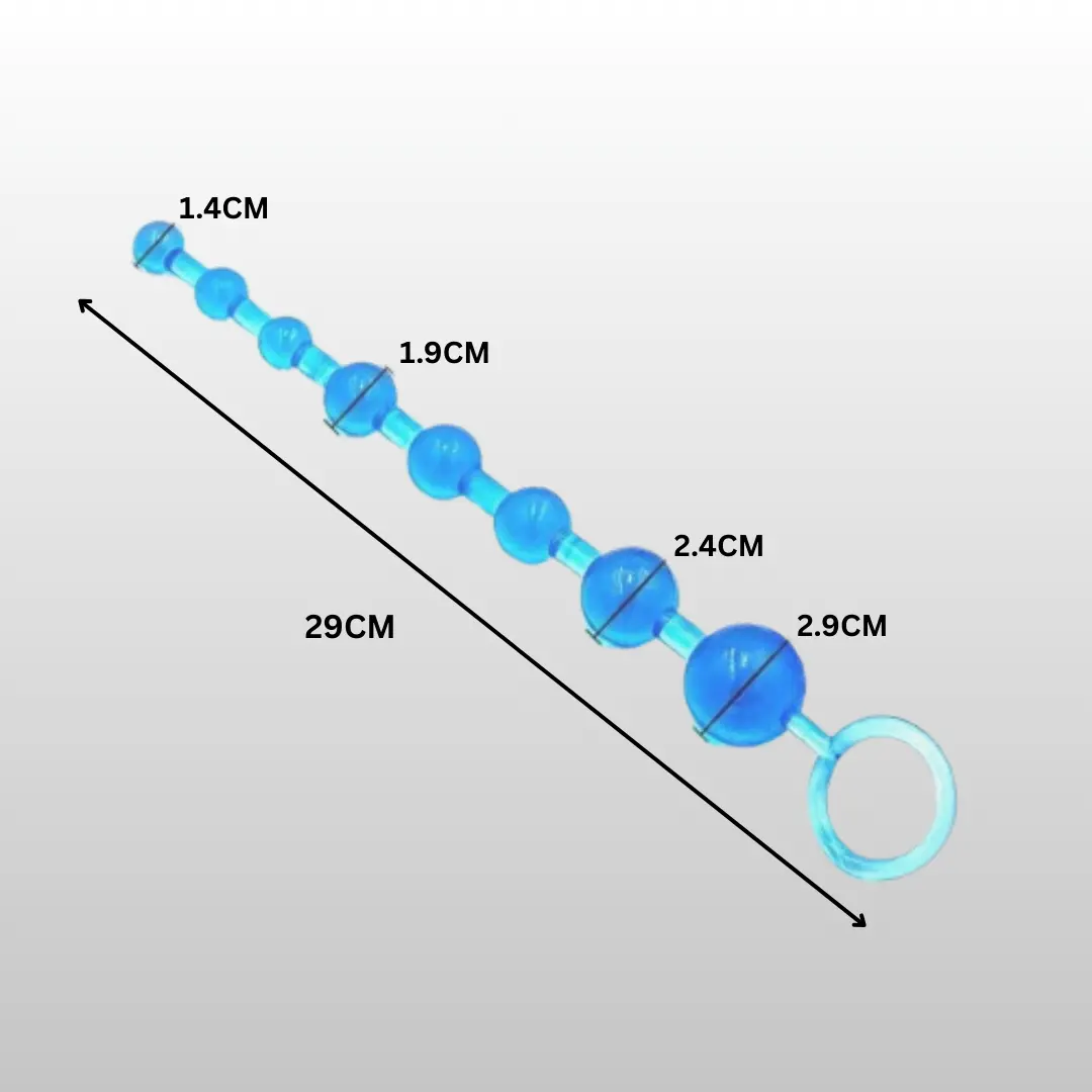 Long Size Crystal 10 Ball Anal Bead - Image 3