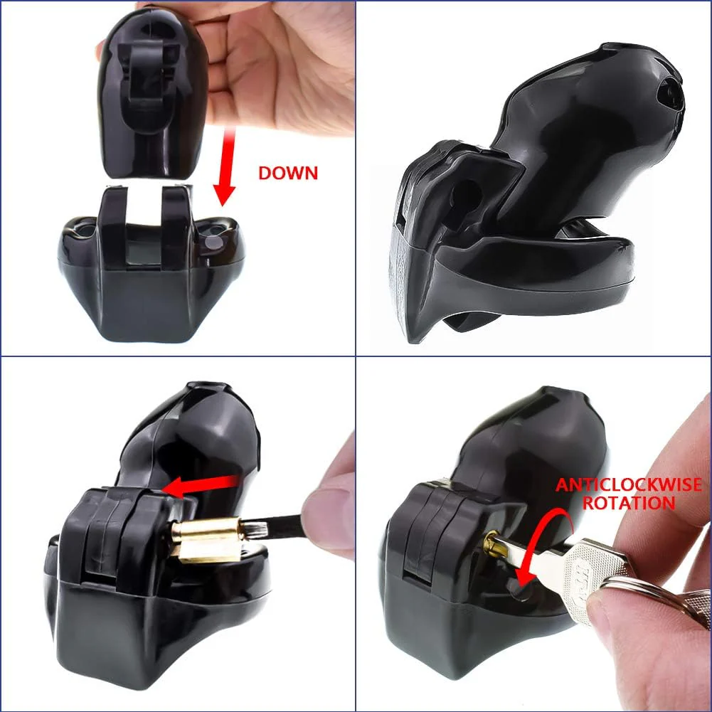 Black Medium Chastity Cage - Image 3