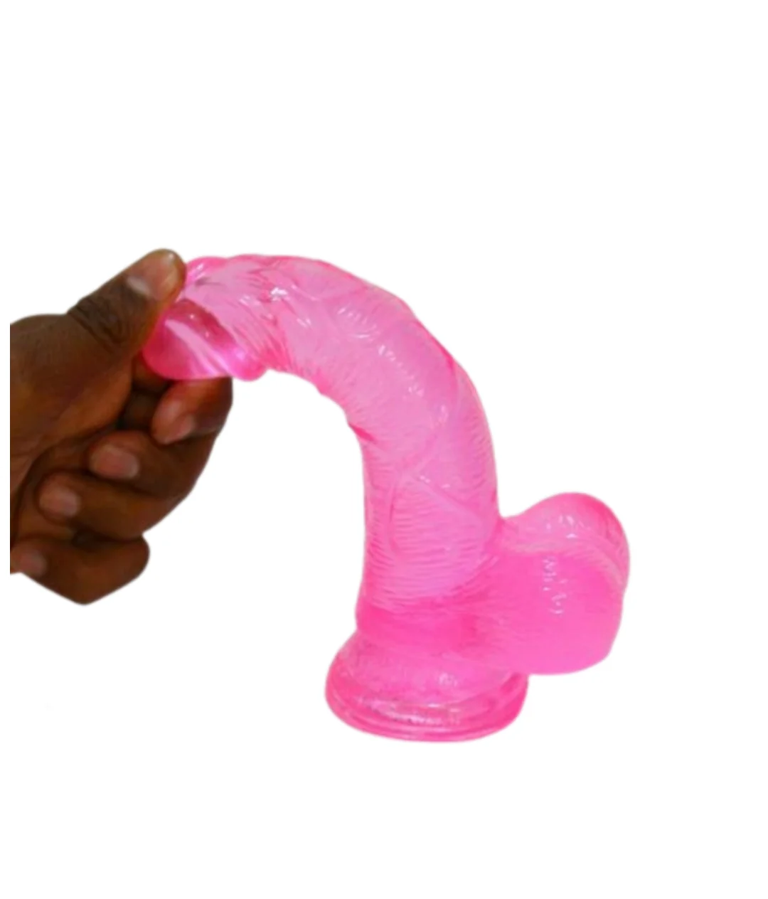 Pink Dildo With Suction Base - Image 3